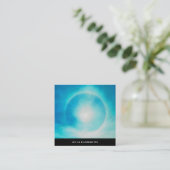 *~* Sun Pines Blue Mountains Rainbow Business Card Quadratische Visitenkarte (Stehend Vorderseite)