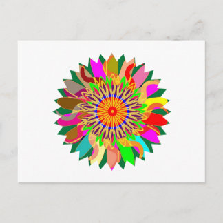 SUN Planet CHAKRA Kunst:  Quelle des Lebens auf de Postkarte