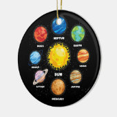 Sun Planets Outer Space Scientists Astronaut Space Keramik Ornament (Links)