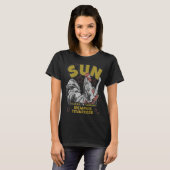 Sun Platten Rockabilly Rooster Raglan T-Shirt (Vorne ganz)