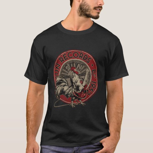 Sun Platten Rooster Est 1952 T-Shirt (Vorderseite)