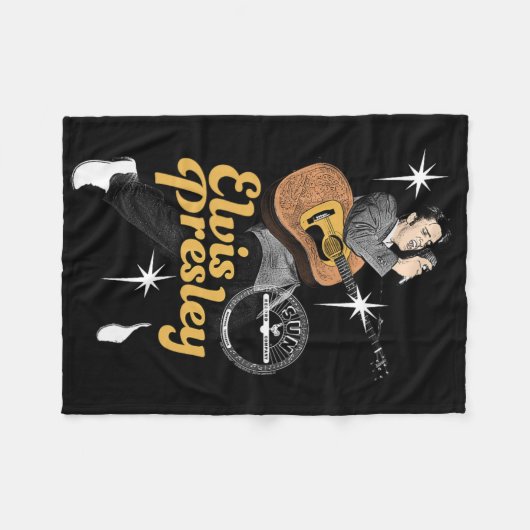 Sun Platten X Elvis Presley Tanz mit Sternen Fleecedecke (Vorderseite (Horizontal))