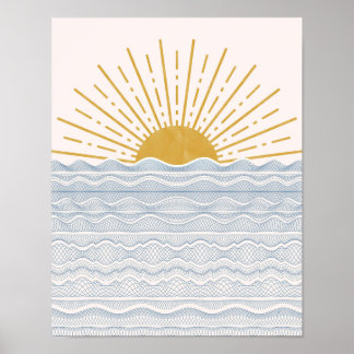 Sun Poster, Sun Wall Art, Sunrise Poster, Sun Prin Poster