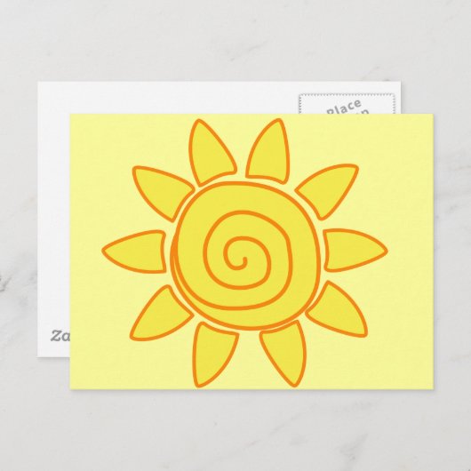 Sun Postkarte (Vorne/Hinten)