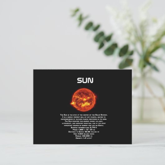 Sun Postkarte (Stehend Vorderseite)