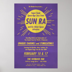 Sun Ra & His Arkestra Jazzplakat - Wonder Inn Poster