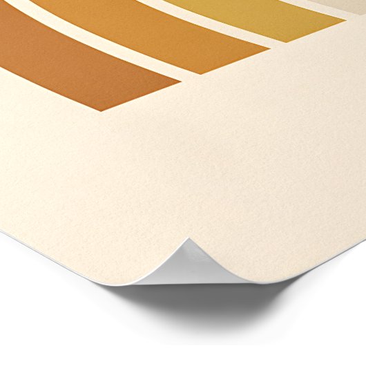 Sun & Rainbow Boho Minimalistische Mauer Kunst Poster (Ecke)