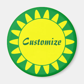 Sun Ray Template - 3 - grün Magnet