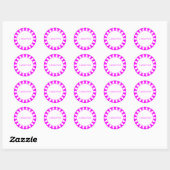 Sun Ray Template - 3 - Magenta Runder Aufkleber (Blatt)
