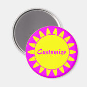 Sun Ray Template - 3 - Magenta & Yellow Magnet (Vorderseite/Rückseite)