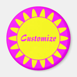 Sun Ray Template - 3 - Magenta & Yellow Magnet