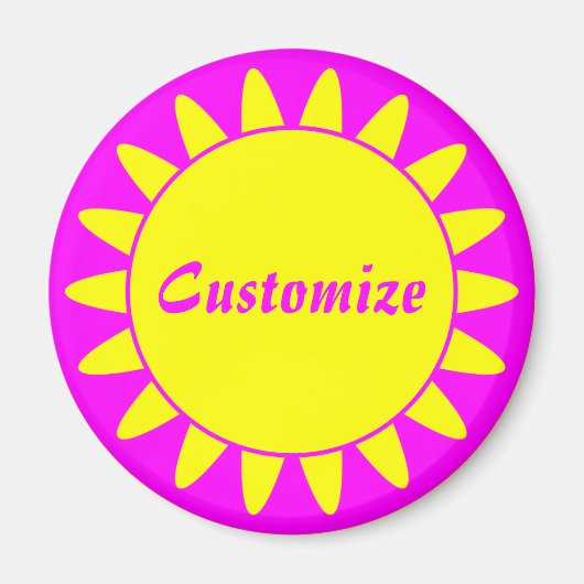 Sun Ray Template - 3 - Magenta & Yellow Magnet (Vorne)
