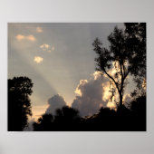 Sun Rays at Sunset - Sky Foto Poster (Vorne)