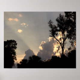 Sun Rays at Sunset - Sky Foto Poster