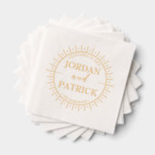 Sun Rays Celestial Personalisiert Wedding Napkins Servietten Mit Folie (Insitu (Gestapelt))