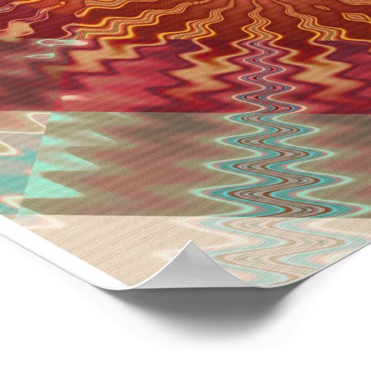Sun Rays Fraktal Design Poster (Ecke)