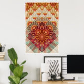 Sun Rays Fraktal Design Poster (Heimbüro)