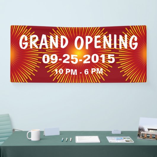 Sun Rays gelbe rote orange Steigungen Banner (Messe)