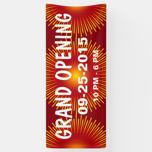 Sun Rays gelbe rote orange Steigungen Banner (Vertikal)