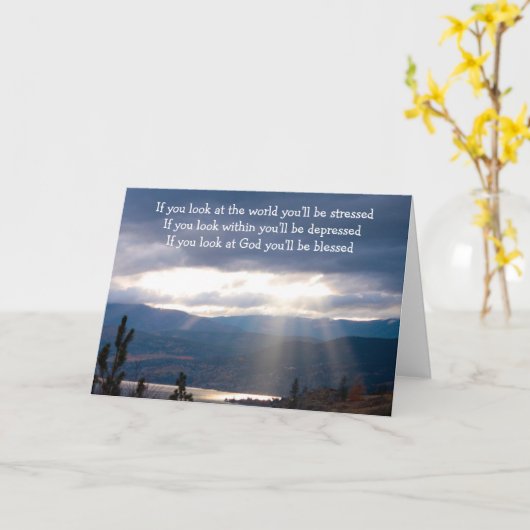  Sun Rays Lakeshore Storm Clouds Look at God Karte (Gelbe Blume)