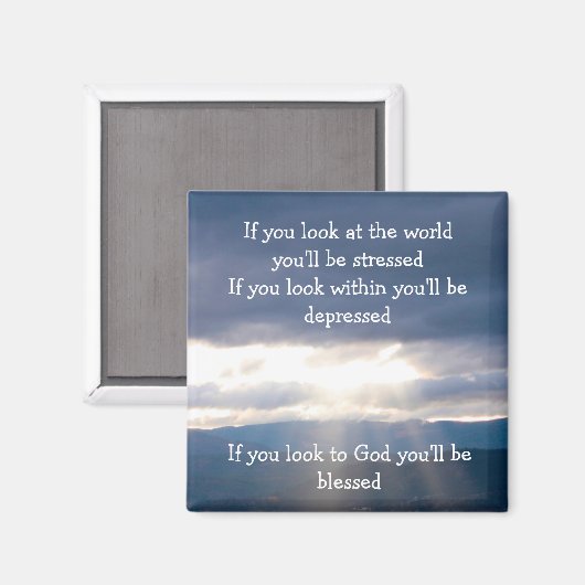 Sun Rays Lakeshore Storm Clouds Look at God Magnet (Vorderseite/Rückseite)