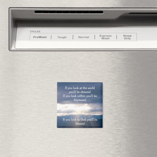 Sun Rays Lakeshore Storm Clouds Look at God Magnet (In Situ (Geschirrspüler))