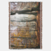 Sun Rays Mystic Misty Forest Blanket Decke (Vorderseite Vertikal)