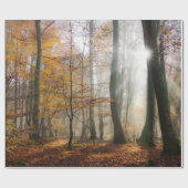 Sun Rays mystischen nebelhaften Wald, Geschenk Geschenkpapier (Flach)