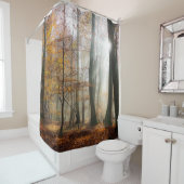 Sun Rays mystischen nebelhaften Waldduschvorhang Duschvorhang (Beispiel)