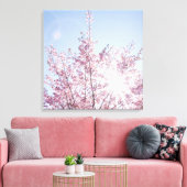 sun rays pass through pink flowers of a wow tree leinwanddruck (Insitu (Wohnzimmer))