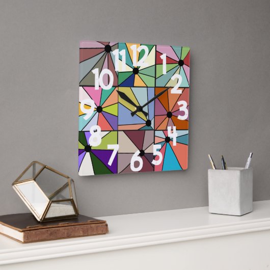 Sun Rays Quadratische Wanduhr (Büro)