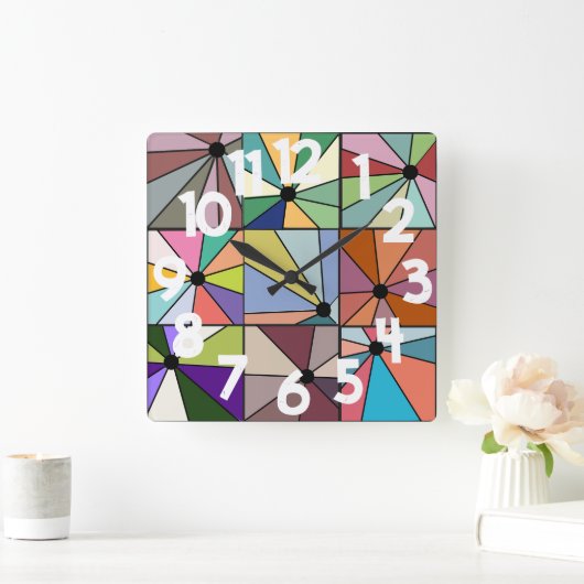 Sun Rays Quadratische Wanduhr (Zuhause)