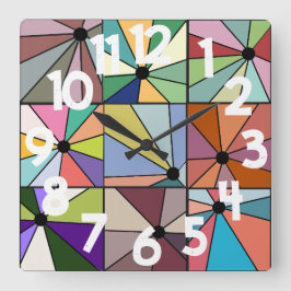 Sun Rays Quadratische Wanduhr