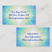 Sun Rays Visitenkarten Visitenkarte (Vorne/Hinten)