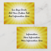 Sun Rays Visitenkarten Visitenkarte (Vorne/Hinten)