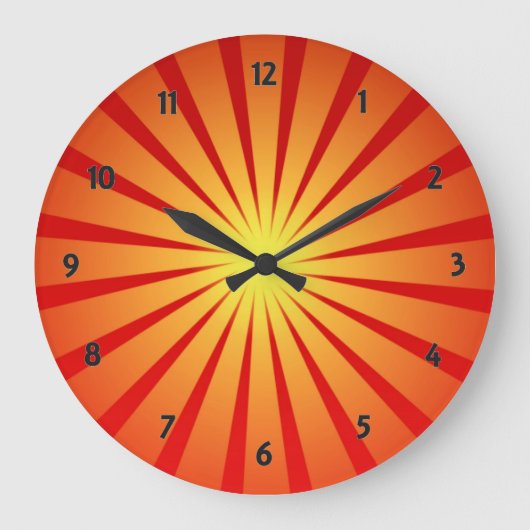 Sun Rays Wanduhr (Vorderseite)