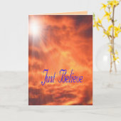 Sun raysJust glauben religiösem Gruß Karte (Gelbe Blume)