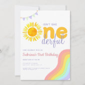 Sun Regenbogen ist nicht ihr einsamer erster Gebur Einladung (Vorderseite)