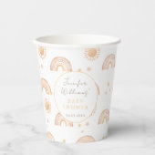 Sun Regenbogen Little sunshine boho Babydusche Pappbecher (Vorderseite)