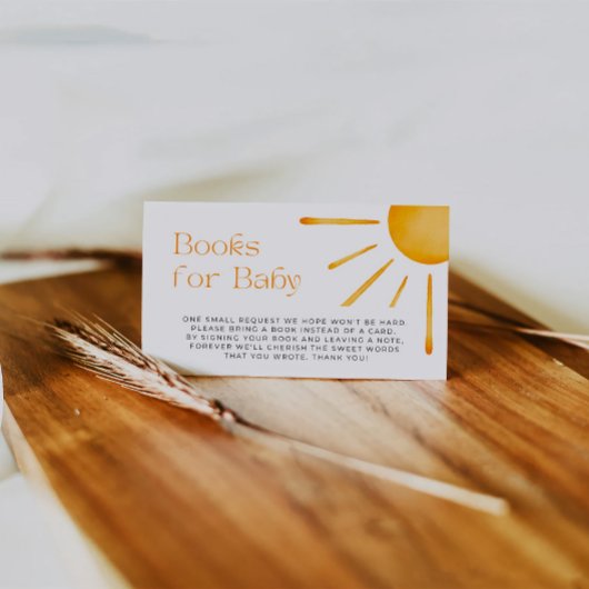 Sun Retro-Bücher für Baby-Ticket Begleitkarte