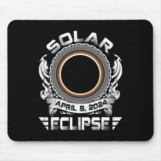 Sun Retro Solar Eclipse 2024 Totality 8. April Män Mousepad (Vorne)