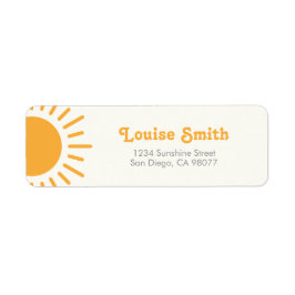 Sun Return Address Labels | Boho Sun Address