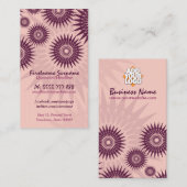 Sun Rosea mit Logo Business Card Visitenkarte (Vorne/Hinten)