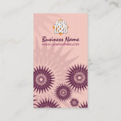 Sun Rosea mit Logo Business Card Visitenkarte (Rückseite)