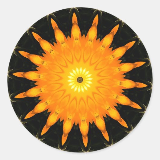 Sun Round Aufkleber (Vorderseite)