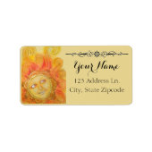 Sun-Rücksendeadresse Adressaufkleber (Vorne)