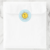 Sun Runder Aufkleber (Tasche)
