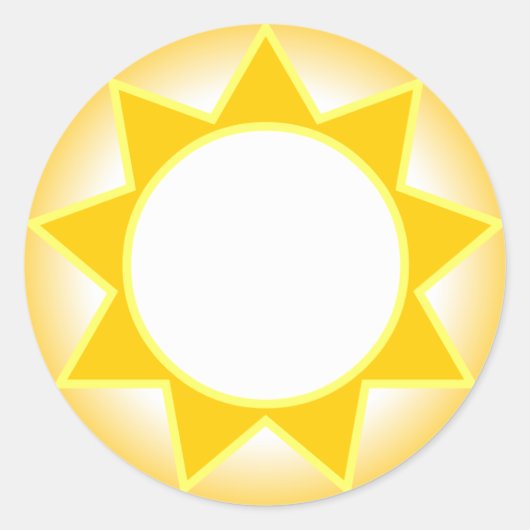 Sun Runder Aufkleber (Vorderseite)