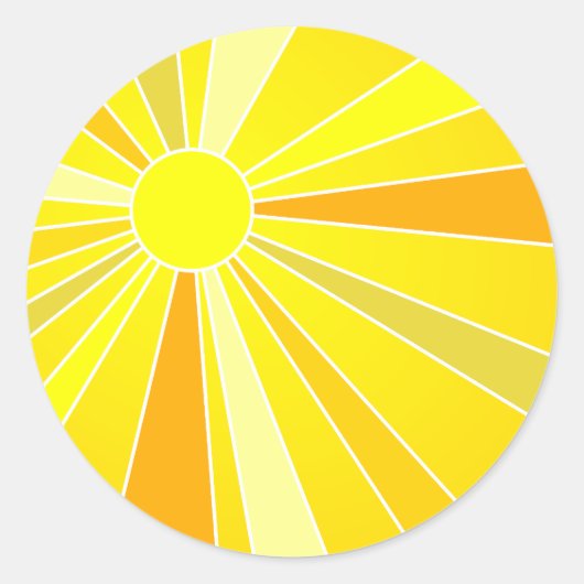 Sun Runder Aufkleber (Vorderseite)