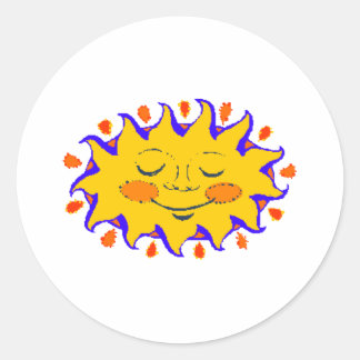 Sun Runder Aufkleber